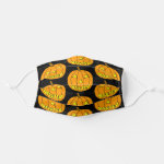 Flute Halloween Pumpkin Cloth Face Mask