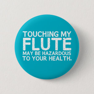 Flute Hazard Pinback Button