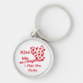 Flute Hearts Keychain by hamitup at Zazzle