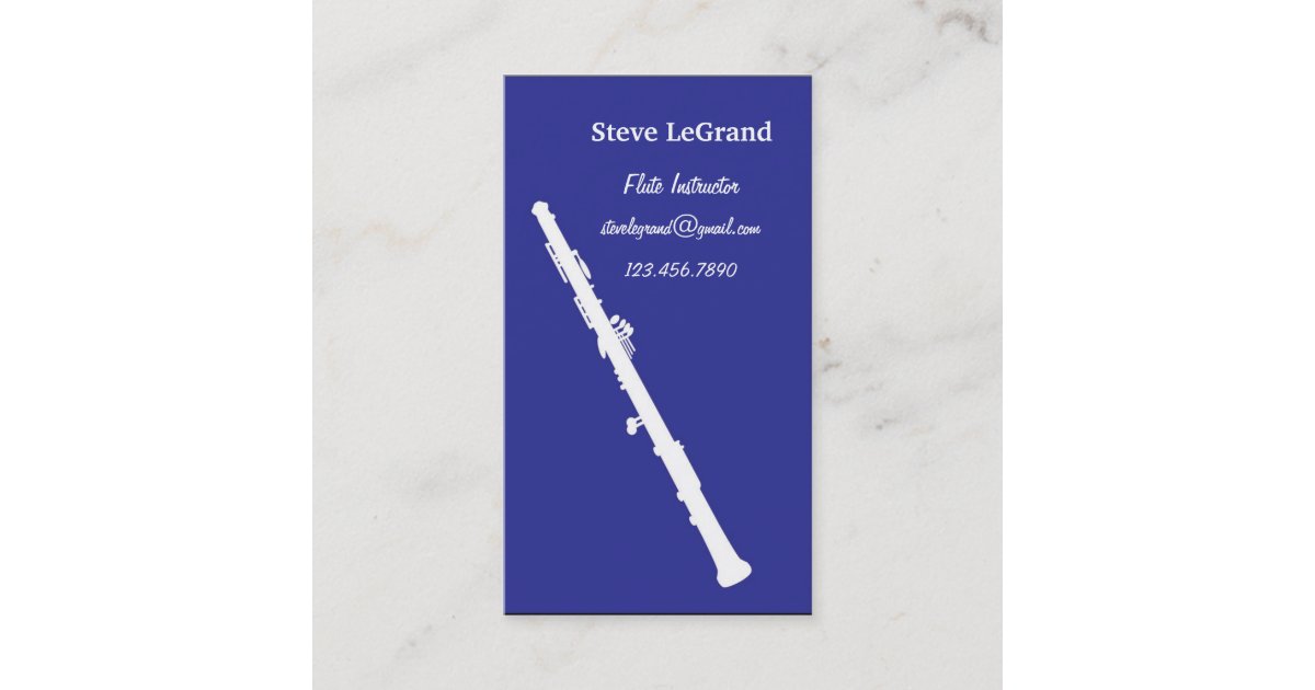 Flute Instructor Business Card Zazzle