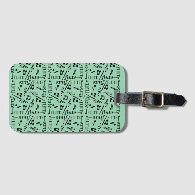 Flute Instrument Luggage Tag (Front Horizontal)
