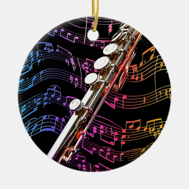 Flute is my Passion_ Ceramic Ornament (Front)