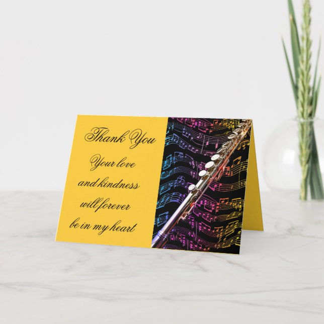 Flute is my Passion_ Letterpress Thank You Card (Front)