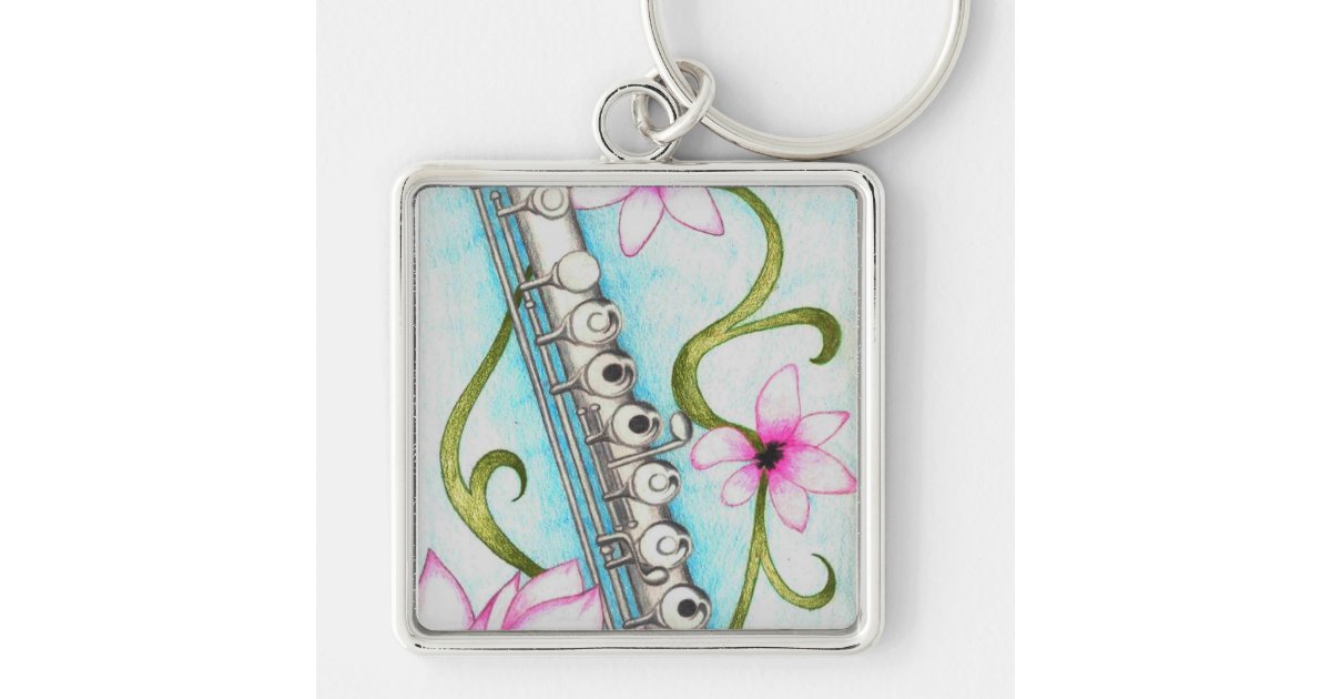 Flute Keychain Zazzle