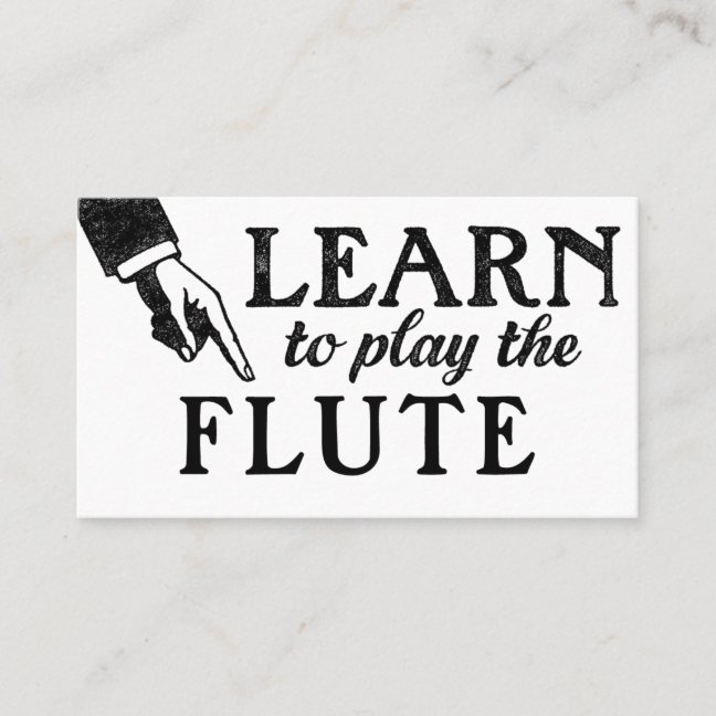 Flute Lessons Business Cards – Fun Music Teacher Cards