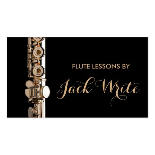 Flute Lessons Instrument Music Instructor Business Double-Sided Standard Business Cards (Pack Of 100)