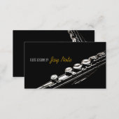 Flute Lessons Instrument Music Instructor Business Card (Front/Back)