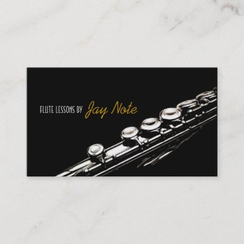 Flute Lessons Instrument Music Instructor Business Card by olicheldesign at Zazzle
