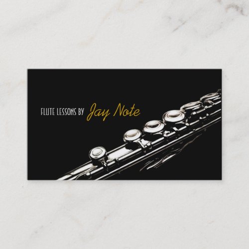 Flute Lessons Instrument Music Instructor Business Card