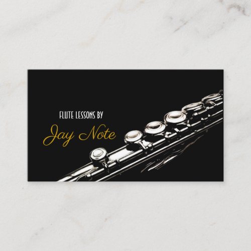 Flute Lessons Instrument Music Instructor Business Card