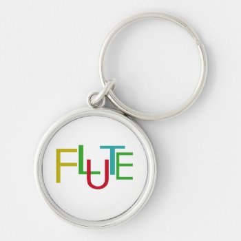Flute Letters Keychain by hamitup at Zazzle