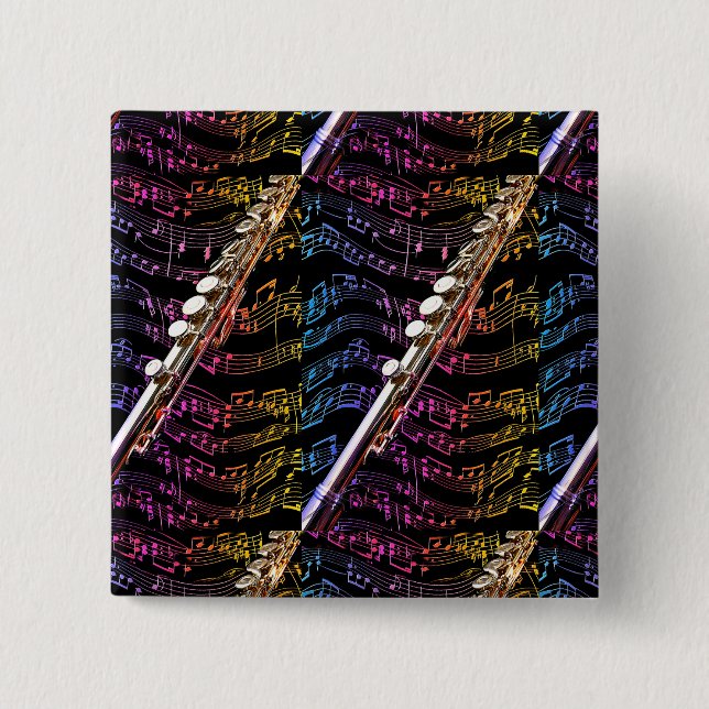 Flute Lover#1_ Pinback Button (Front)