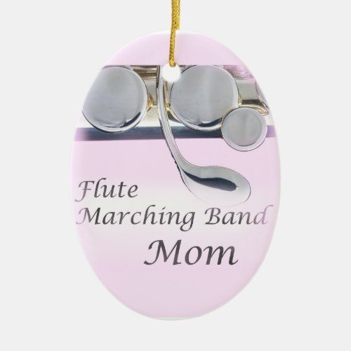 Flute Marching Band Mom Christmas Ornament