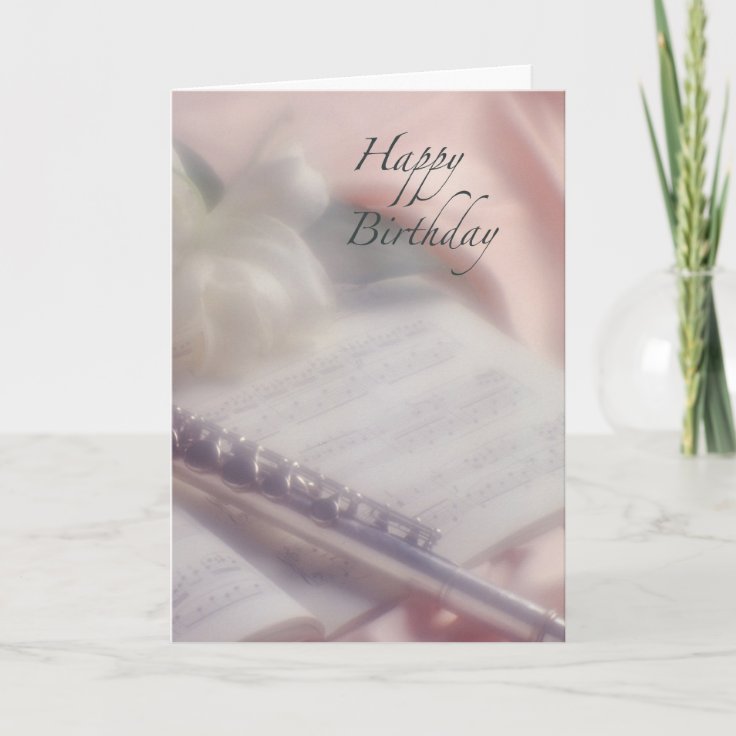 Flute Music Birthday Card Zazzle