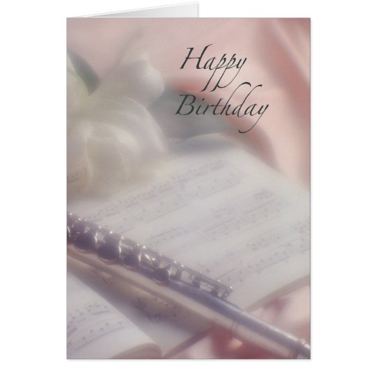 Flute Music Birthday Card Zazzle