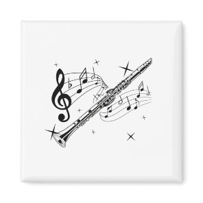 Flute Music | Flutist Musical Instrument Gift Magnet