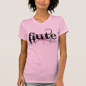 Flute Music Grunge T-shirt by madconductor at Zazzle