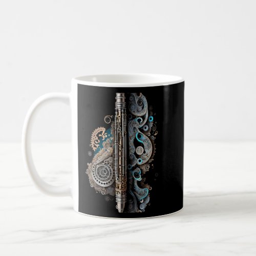 Flute music instrument Graphic steampunk  Coffee Mug