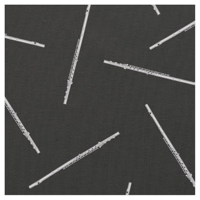 Flute Music Musician Room Decor Fabric (Close Up)