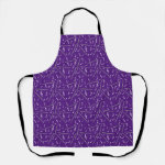 Flute Music Note Pattern Apron