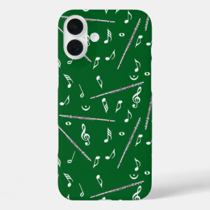 Flute Music Note Pattern iPhone 16 Plus Case
