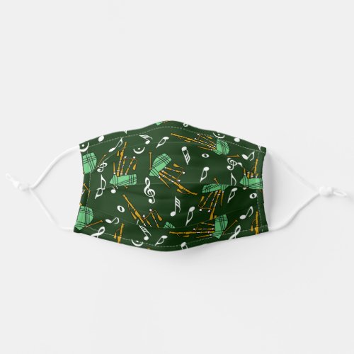 Flute Music Note Pattern Cloth Face Mask