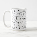 Flute Music Note Pattern Coffee Mug