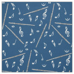 Flute Music Note Pattern Fabric
