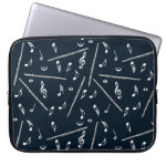 Flute Music Note Pattern Laptop Sleeve