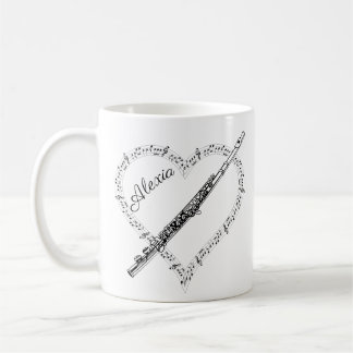 Flute Music Notes Coffee Mug
