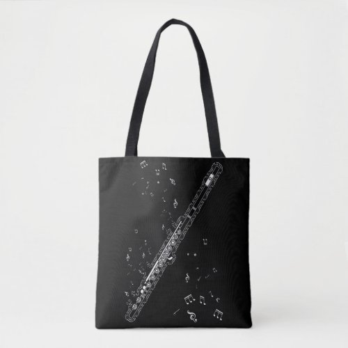 Flute Music Notes Instrument Musician Flutist Tote Bag