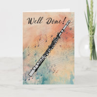 Flute Music Performance Congratulations Watercolor