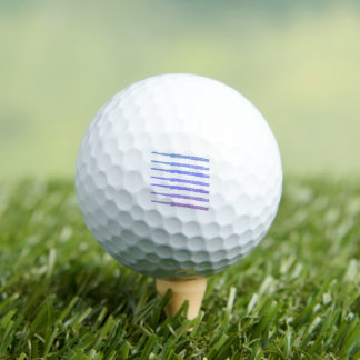 Flute Music Pink Purple Blue Golf Balls