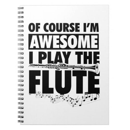 Flute Musical Instrument  Transverse Flutes Gifts Notebook