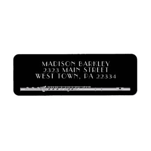 Flute Musician Music Teacher Band Label