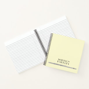 Flute Musician Music Teacher Band Notebook