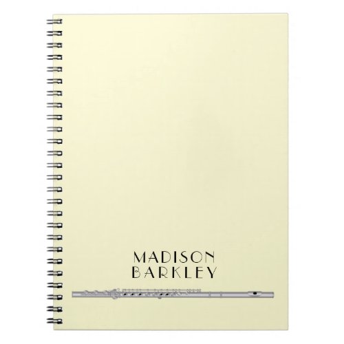 Flute Musician Music Teacher Band Notebook