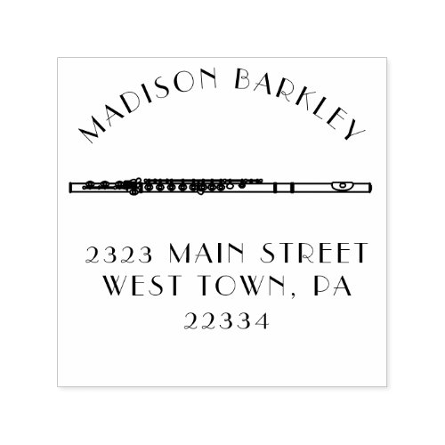 Flute Musician Music Teacher Band Self_inking Stamp