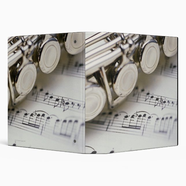 Flute on Sheet Music Binder (Background)
