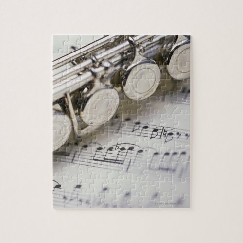 Flute on Sheet Music Jigsaw Puzzle