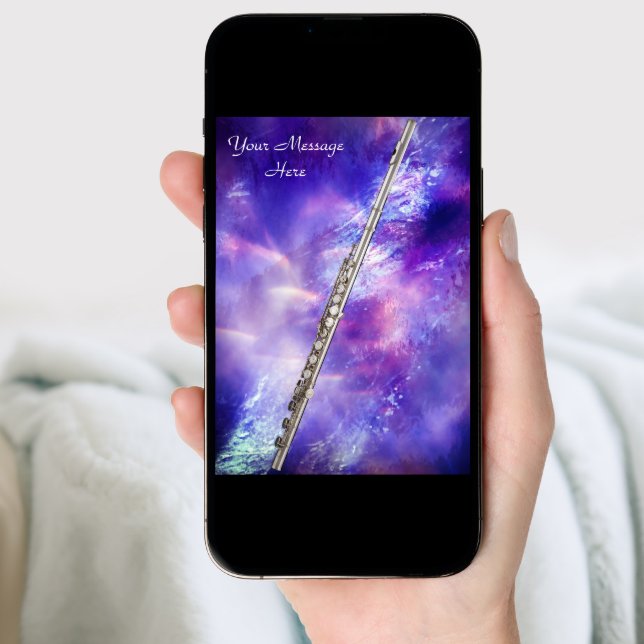 Flute or Flutist Greeting card or Note Card (Front Digital)