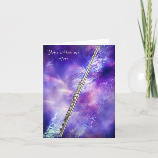 Flute or Flutist Greeting card or Note Card (Front)
