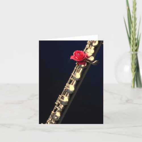 Flute or Flutist Greeting card or Note Card