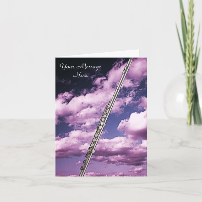 Flute or Flutist Greeting card or Note Card (Front)