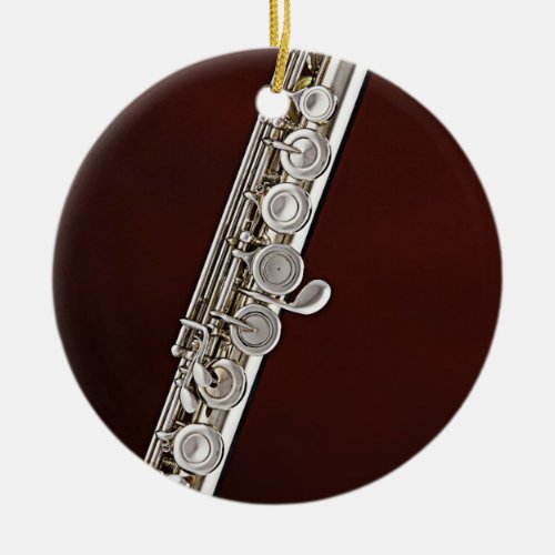 Flute or Flutist Musician Round Ornament