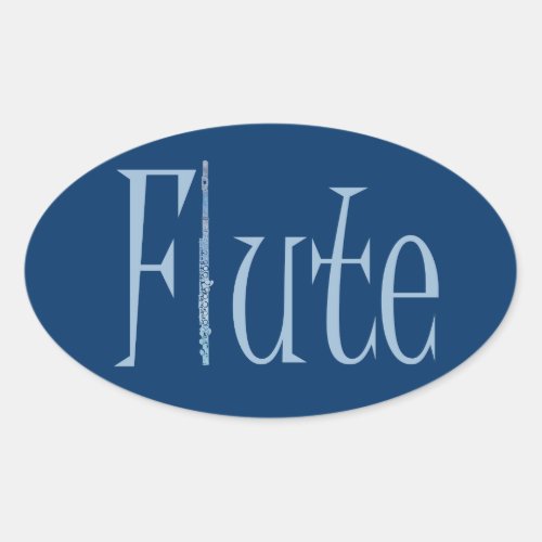 Flute Oval Sticker