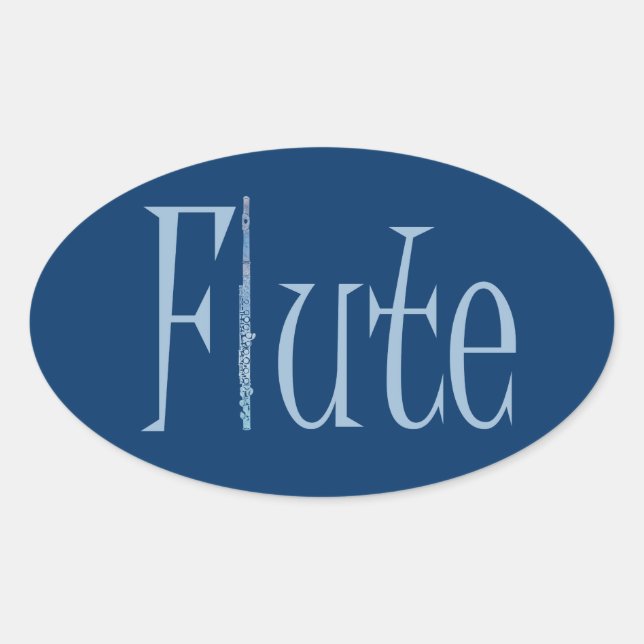 Flute Oval Sticker (Front)