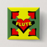 Flute Over Heart Button