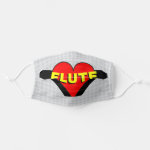 Flute Over Heart Cloth Face Mask