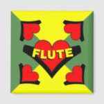 Flute Over Heart Magnet